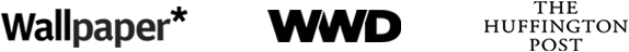 Wallpaper, WWD & The Huffington Post logos image